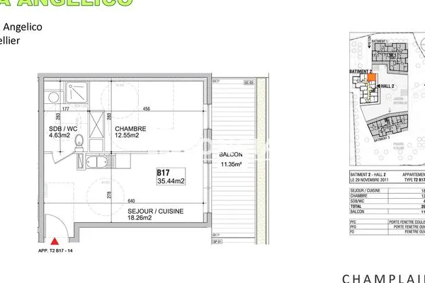 Appartement 2 pièces 36 m²