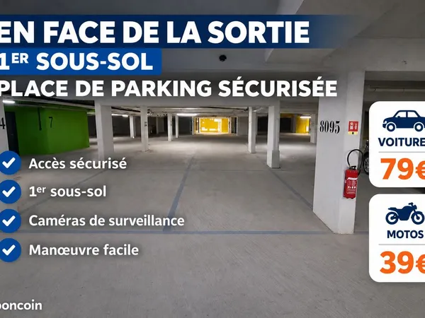 Parkings sécurisés à louer - 1 min à pied de la gare de Franconville