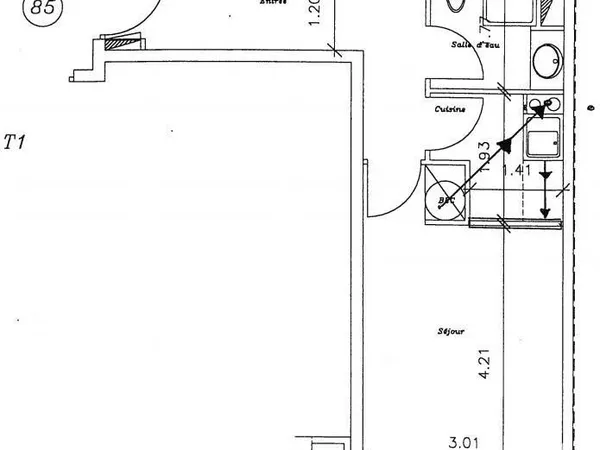 Appartement 1 pièce 28 m²