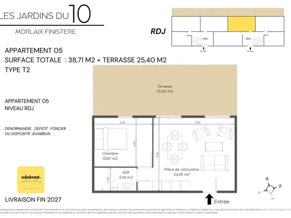 Appartement 2 pièces 39 m²