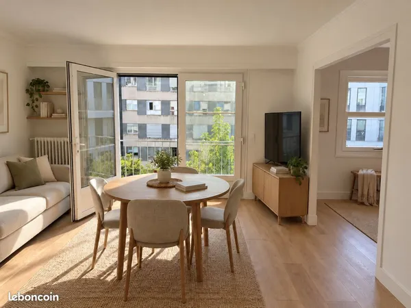 Magnifique appartement 63 m² - Balcon filant - Exp. SUD - Box fermé - Calme absolu - Métro Pont de N