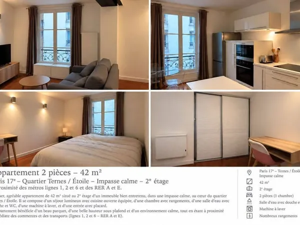 Appartement 1 pièce 42 m²