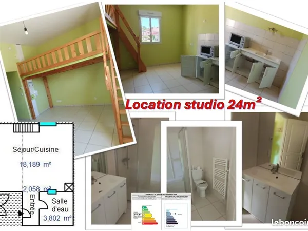 Location studio 24m²