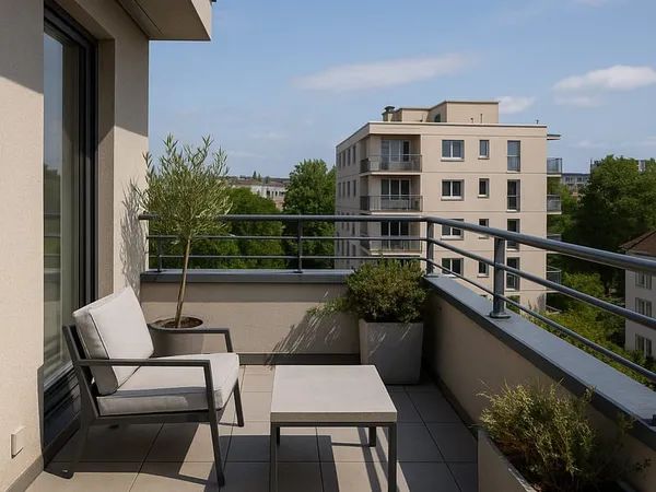 SANS VIS A VIS BEAU 3P DE 60M² AVEC TERRASSE DE 8M² ET PARKINGS