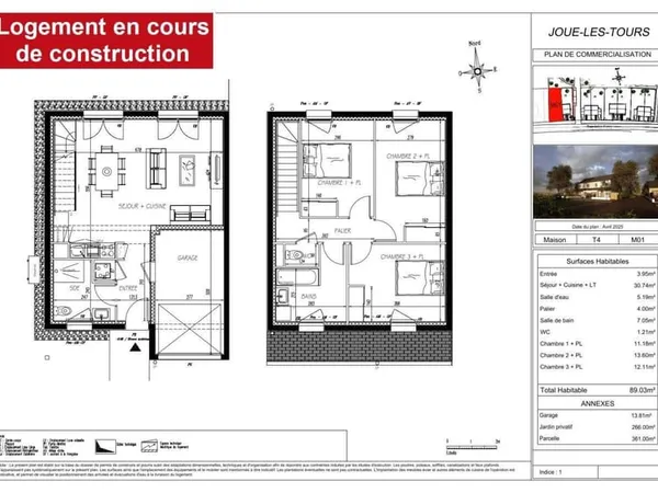 Maison 4 pièces 89 m²