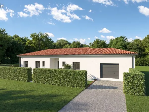 Projet rare à Ayguesvives maison en L de 145 m² et son grand garage