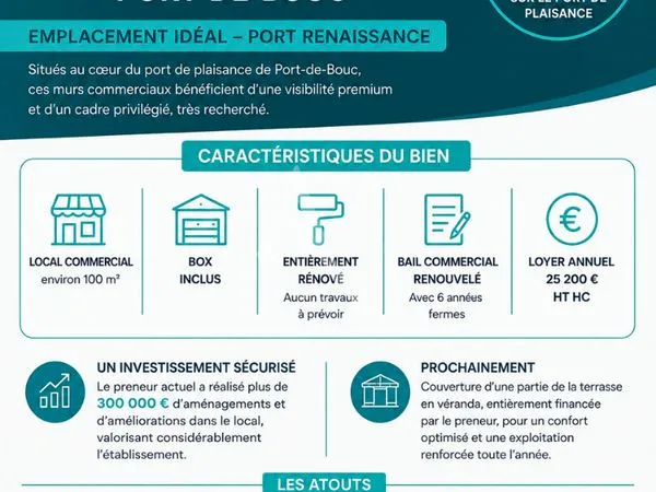 Local 100 m² PORT DE BOUC