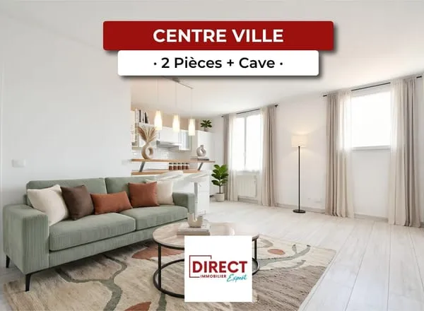 CENTRE VILLE : 2 PIECES + CAVE