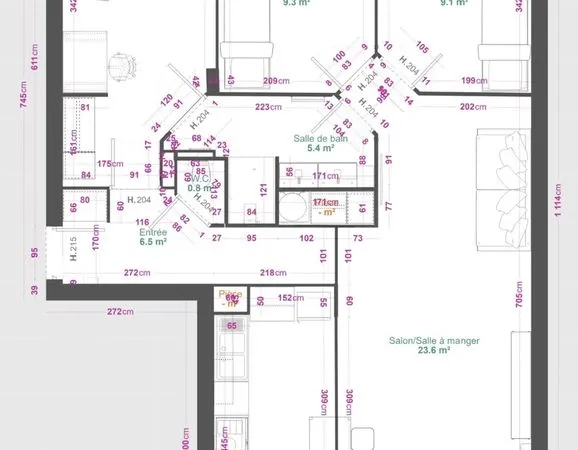 Un appartement refait à neuf, dans le quartier du Port du Canal