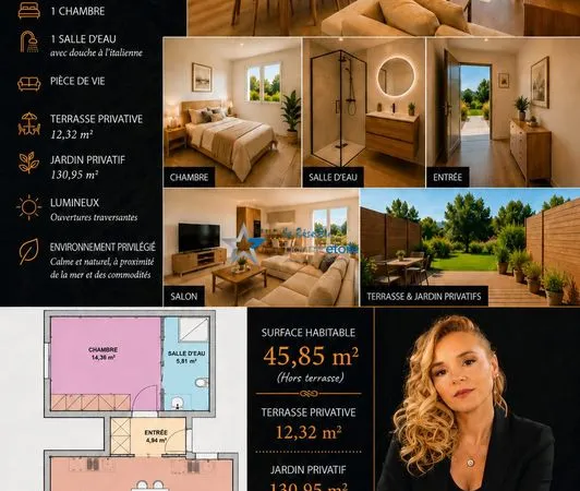 Appartement 2 pièces 46 m²