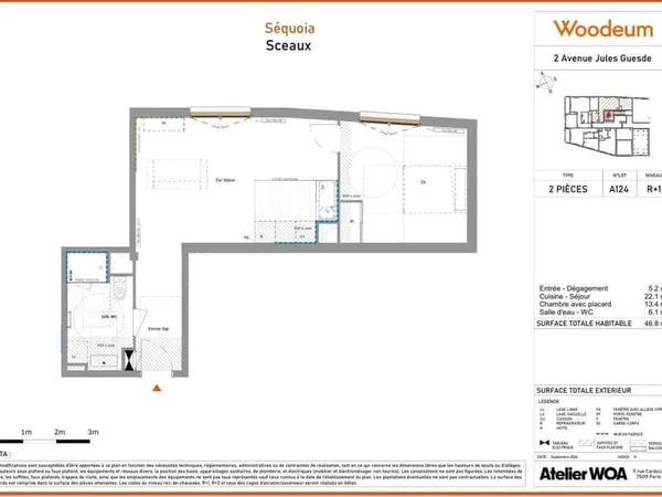 Appartement 2 pièces 47 m²