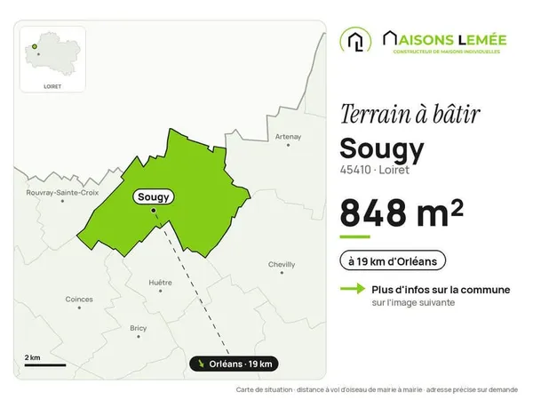 Terrain à bâtir 848 m² à Sougy