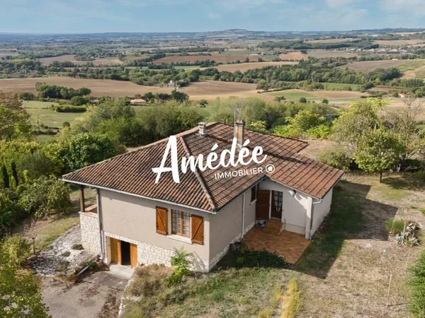 PUYLAROQUE - Maison T4/5 avec vue dégagée