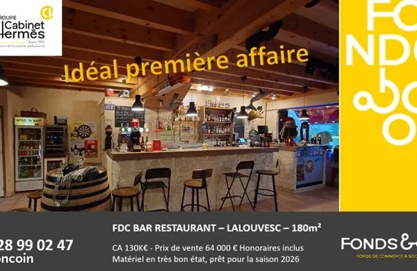 Fonds de commerce restaurant, bar 320 m²
