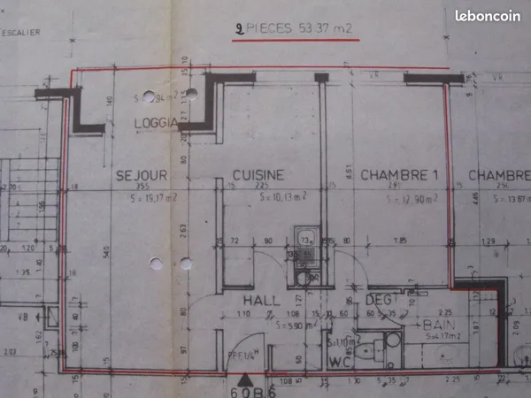 A louer par propriétaire appartement F2 53 m2, proche hôpital civil , gare