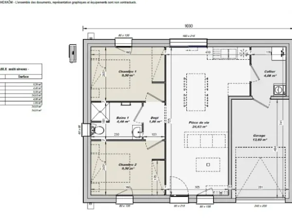 Maison neuve 3 pièces 54 m²
