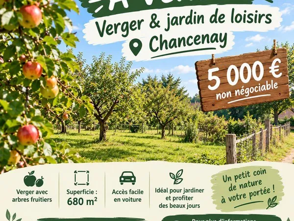 Vente verger/terrain de loisirs