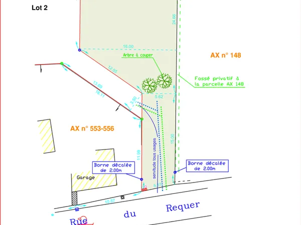 Vends terrain 446m²