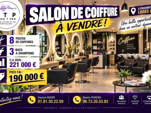 BEAU SALON DE COIFFURE DANS PROCHE DE MILLY-LA-FORÊT (91)