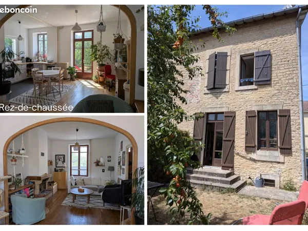Maison familiale lumineuse de 119m2, jardin arboré, garage, fort potentiel