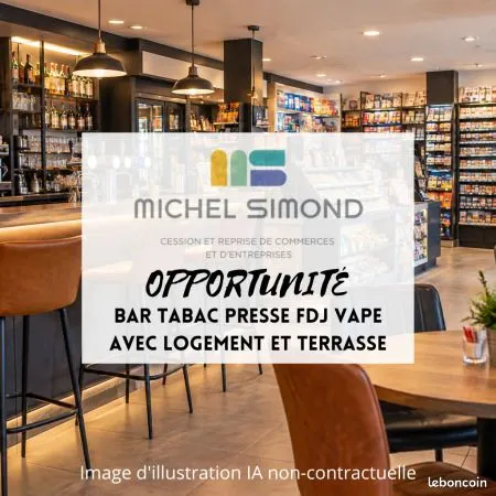 Fonds de commerce bar, tabac, presse 80 m²