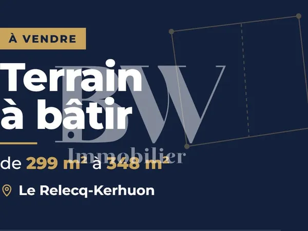 Terrain à vendre de 299 m² à 348 m²au Relecq-Kerhuon - 82 000 € à 92 000 €