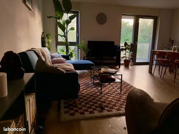Grand T3 de 82 m2 coeur ville Mouvaux avec Balcon Sud Garage 1124 CC