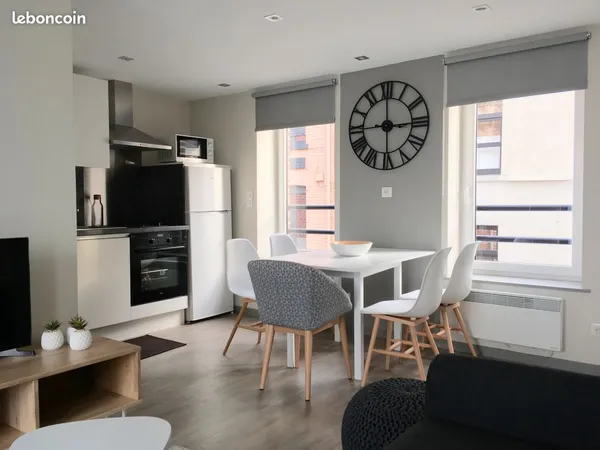 A 25 mn de Lille LINSELLES duplex cosy meublé T2