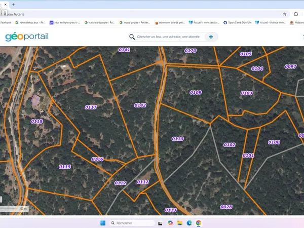 Vente de 1 terrain boisé