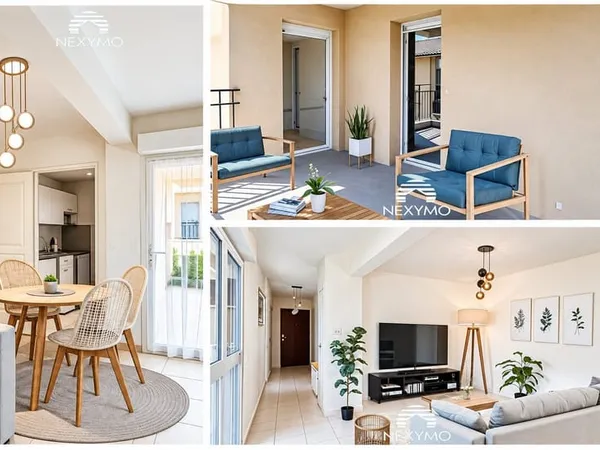 Appartement T3 avec garage fermé et terrasse, à proximité de
