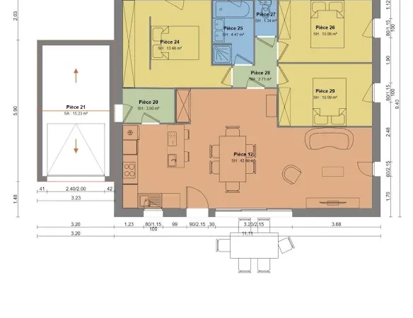 Maison neuve 5 pièces 89 m²