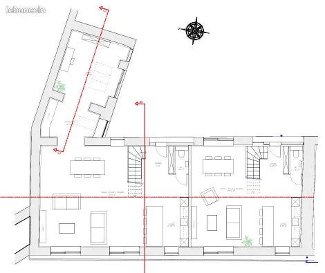 Local 14 pièces 376 m²