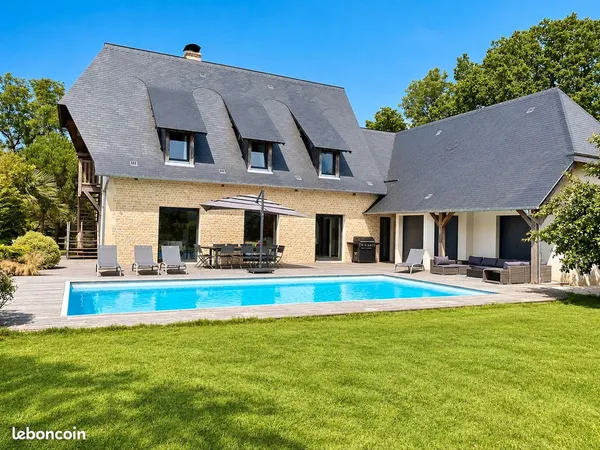 Villa 270 m² piscine jacuzzi sauna maison d'invités 10 min Deauville
