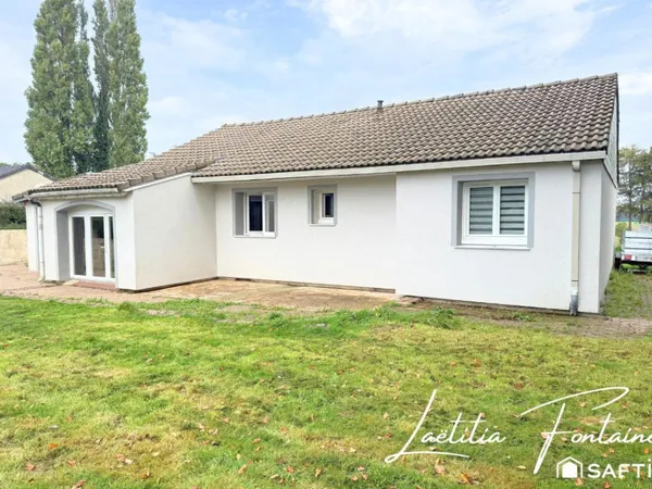 Maison de plain-pied, jardin d'env. 1 000 m²