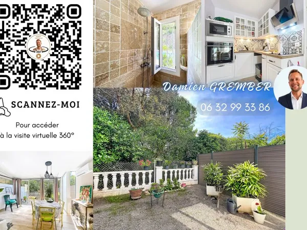 Vends appartement traversant avec véranda et jardin
