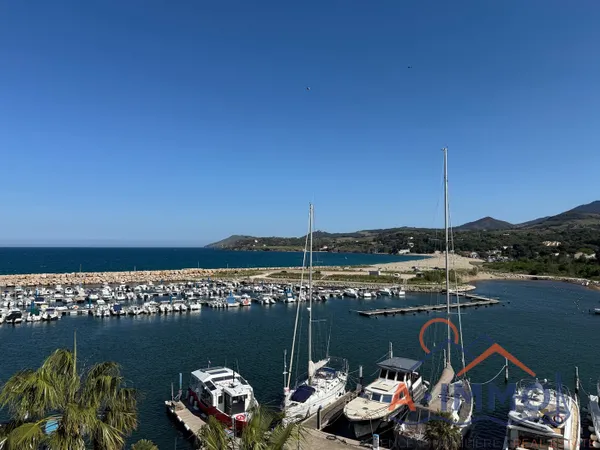 VUE EXCEPTIONNELLE MER, PORT, RACOU et ALBERES pour ce T2 ca