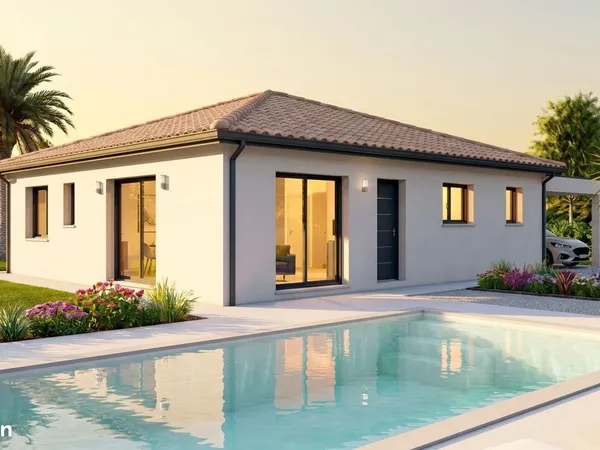Projet maison neuve plain-pied (3 ch.) avec terrain de 900 m² - SAINT-VINCENT-DE-TYROSSE (40)