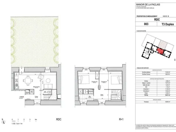 Appartement 3 pièces 54 m²