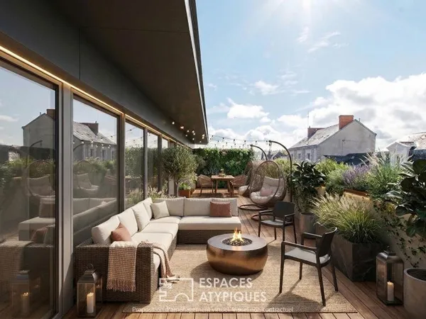 Le Panoramique : Appartement loft contemporain en dernier étage Place Lafayette