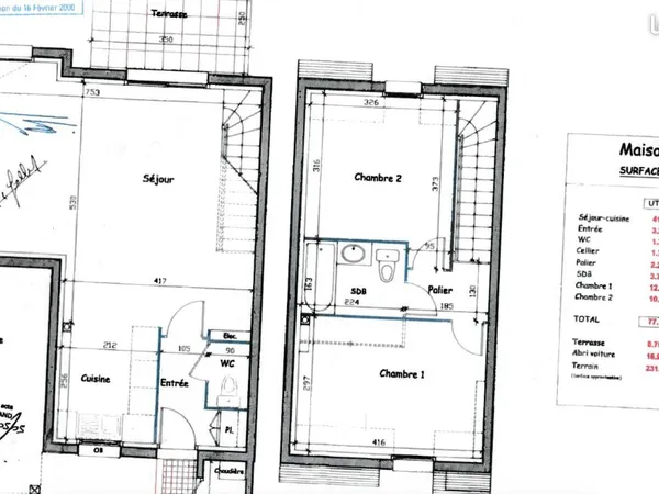 Maison 3 pièces 69m2 avec garage