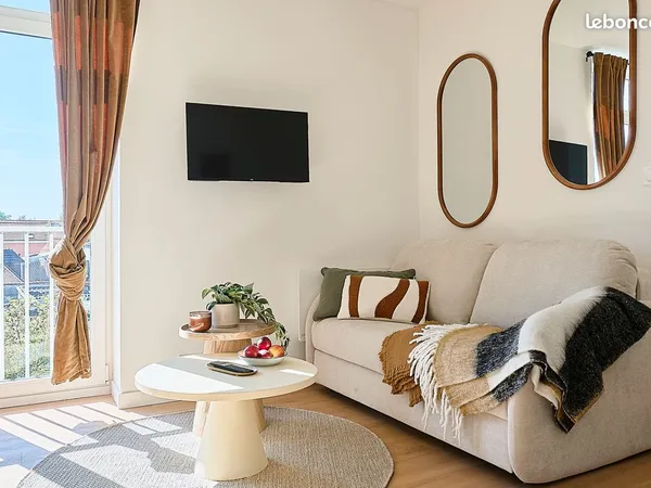 T3 meublé 36 m², 2 ch. + bureau - bail mobilité 1 à 10 mois