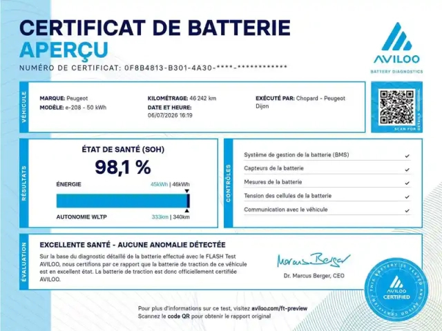 Peugeot 208 electrique 50 kwh 136ch