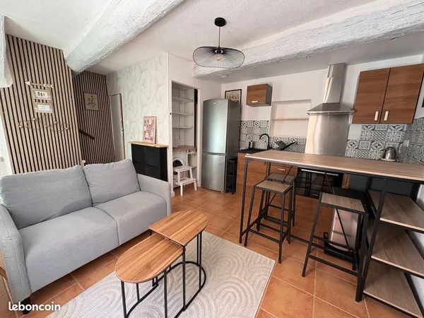 LOCATION MAISON DE VILLAGE MEUBLEE T3 DE 52m² 34800 LIEURAN CABRIERES