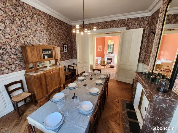 🏡Maison de maître 283 m² - 9 pièces, 8 chambres - 🌳 jardin avec dépendance, garage sous-sol complet 