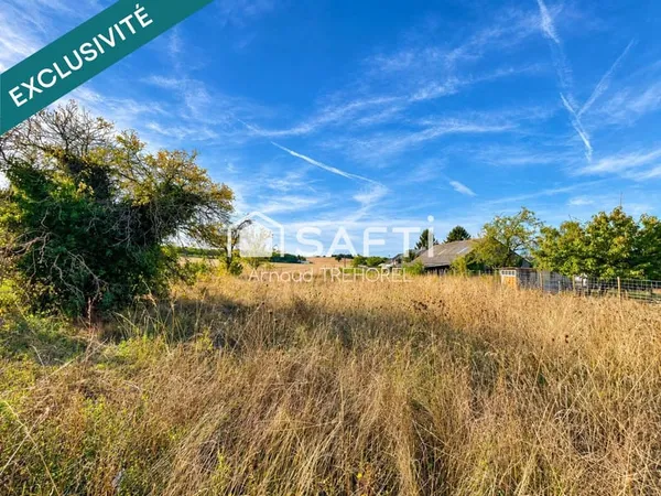 Terrain viabilisé 1424 m²-Possibilité de division