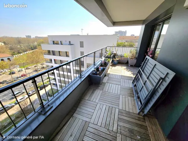 Appartement T4 de 78 m2 + 2 terrasses + garage