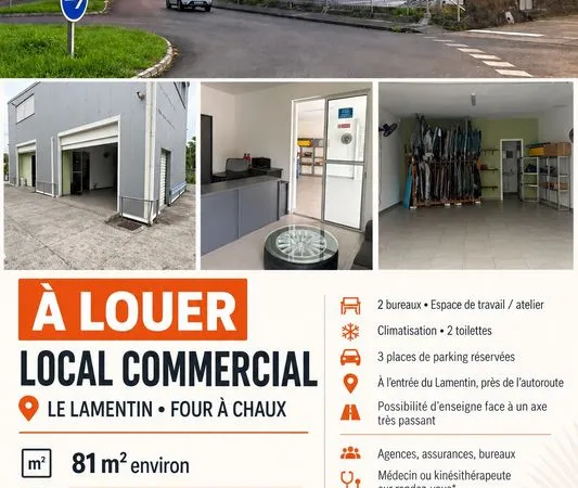 Local commercial bien exposé Lamentin