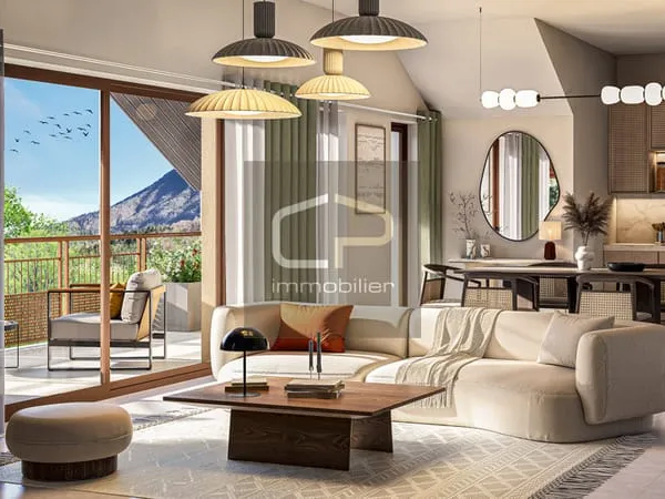T4 neuf en attique à Menthon-Saint-Bernard : 99,92 m2 habita