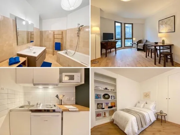 Loue Studio tout équipé 32m2 - Levallois Perret - Quai de Seine proche commerces et transports