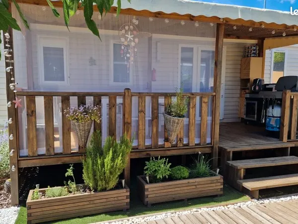 RARE -A 100 m de la plage MOBIL HOME 3 chambres dans camping 2* au calme